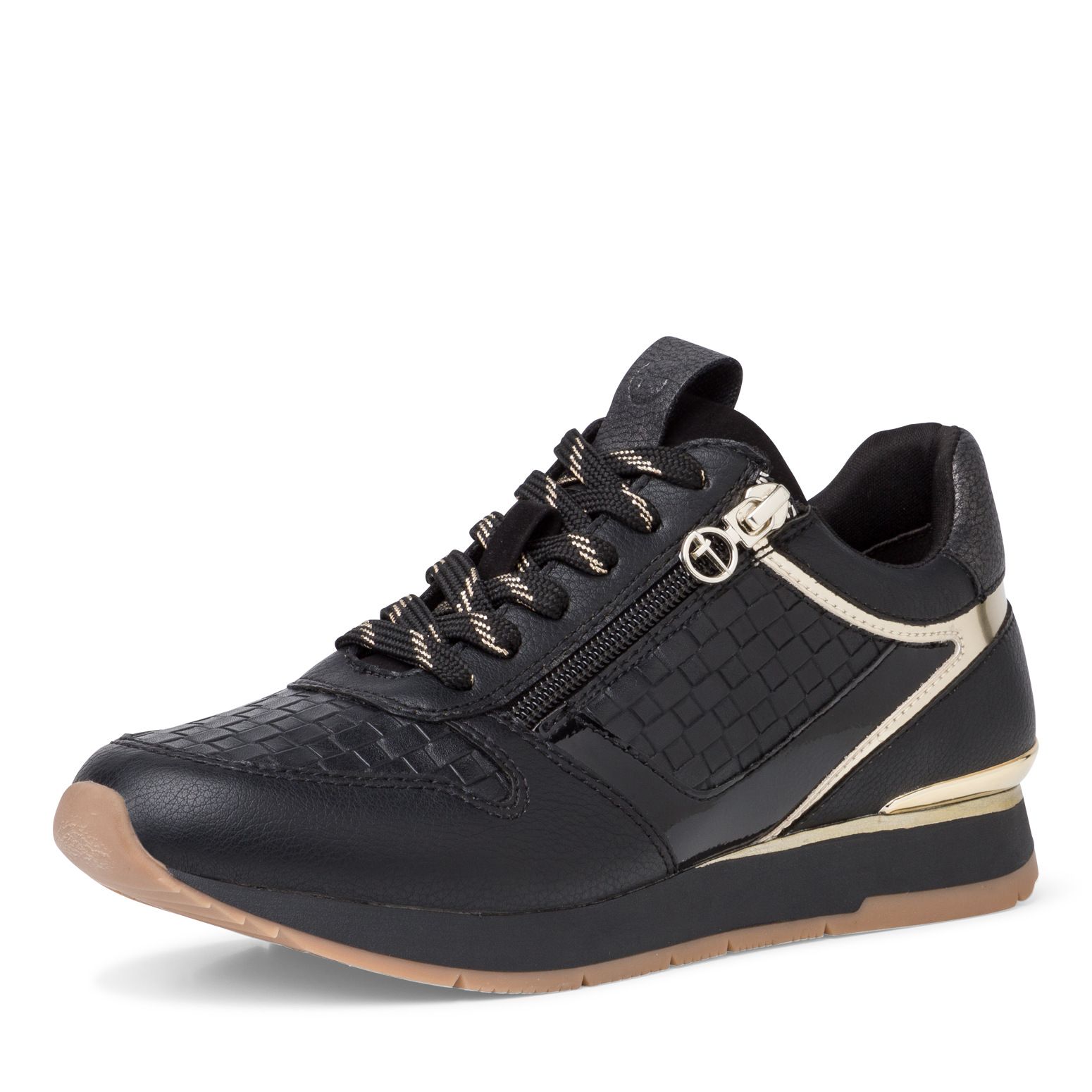 TAMARIS sportos utcai cipő 1-23603-28 048 BLACK/GOLD