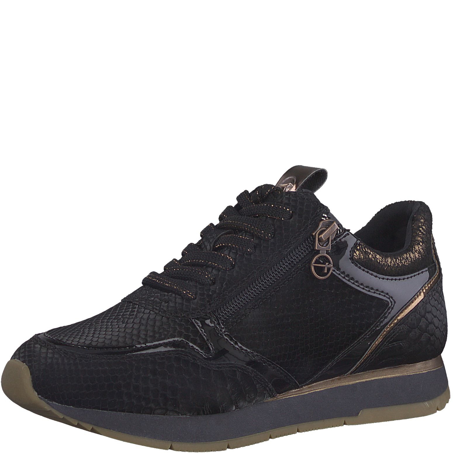 TAMARIS sportos cipő 1-23603-29 083 BLK STR/COOPER