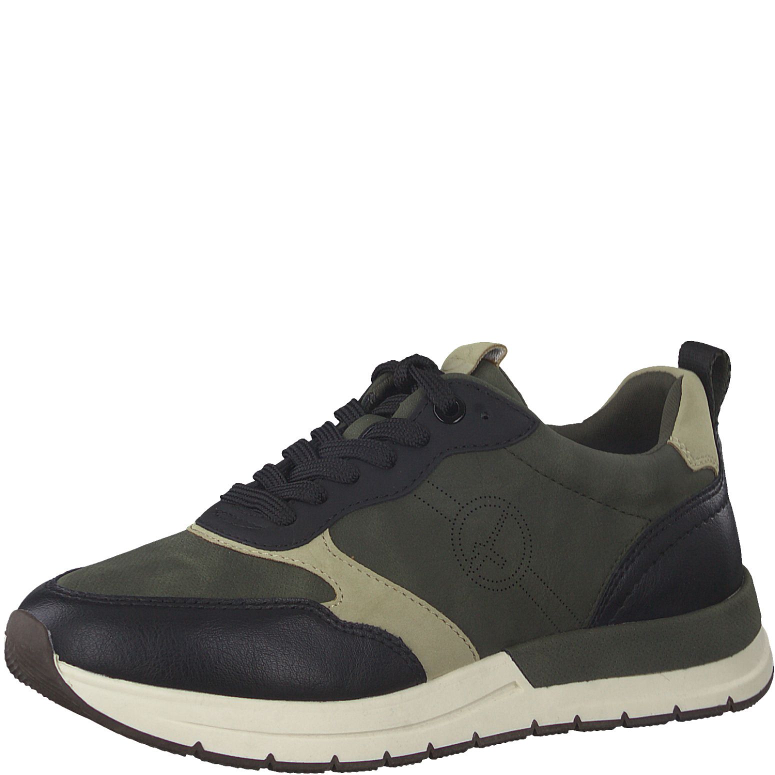 TAMARIS sportos utcai cipő 1-23733-29 778 OLIVE/BLK COMB