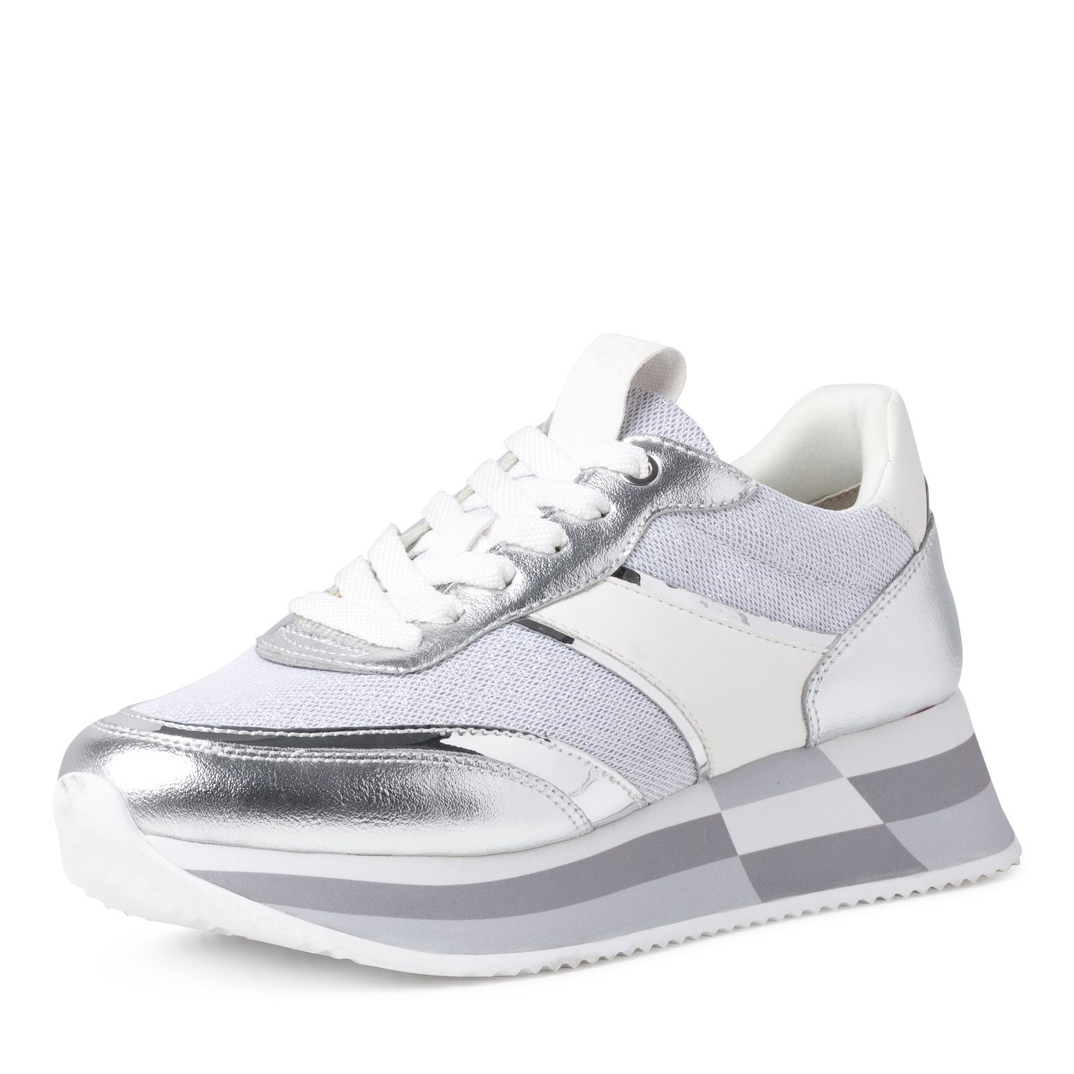TAMARIS sportos utcai cipő 1-23751-28 919 SILVER GLAM  