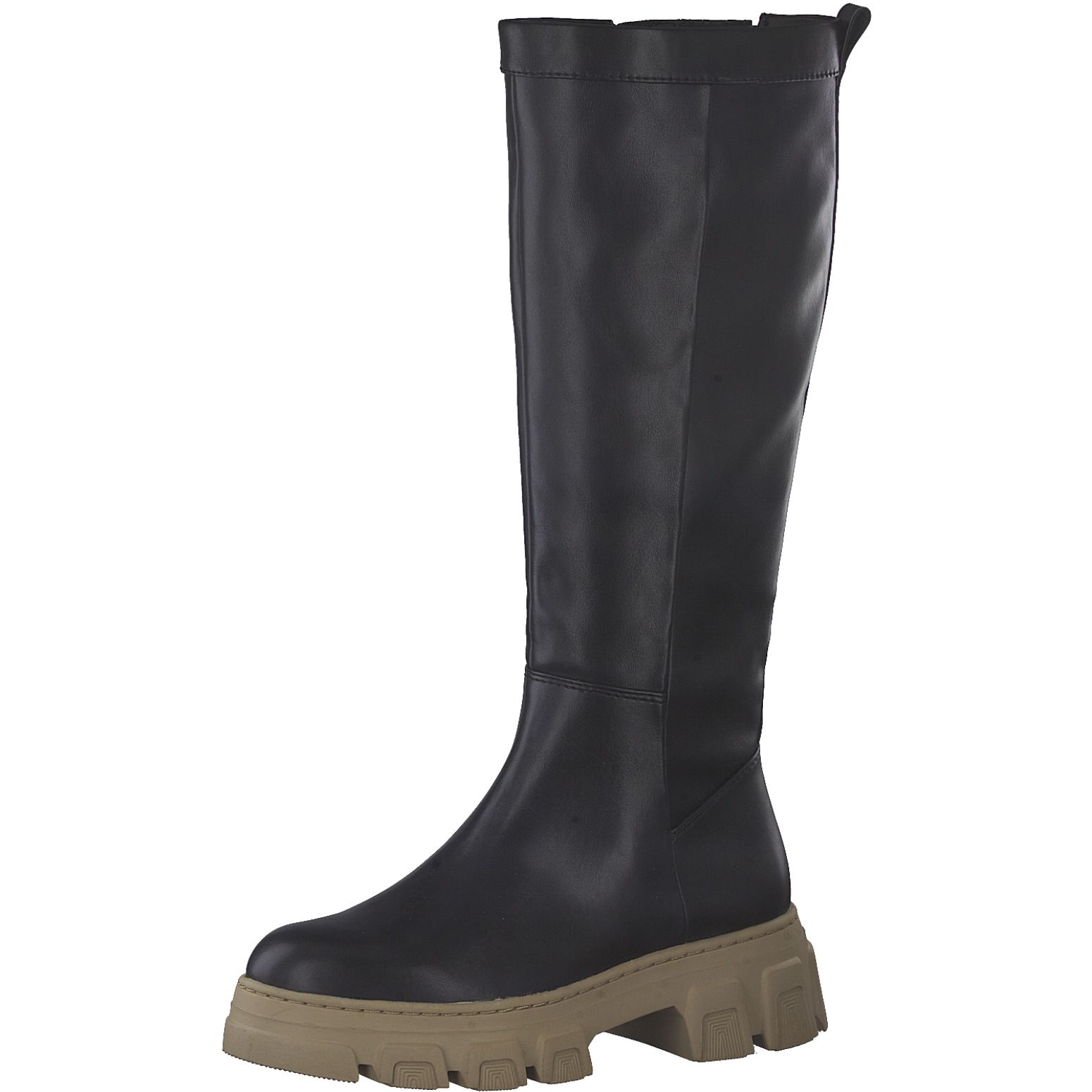 TAMARIS HOSSZÚSZÁRÚ NŐI CSIZMA 1-25601-29 383 BLACK/TAUPE