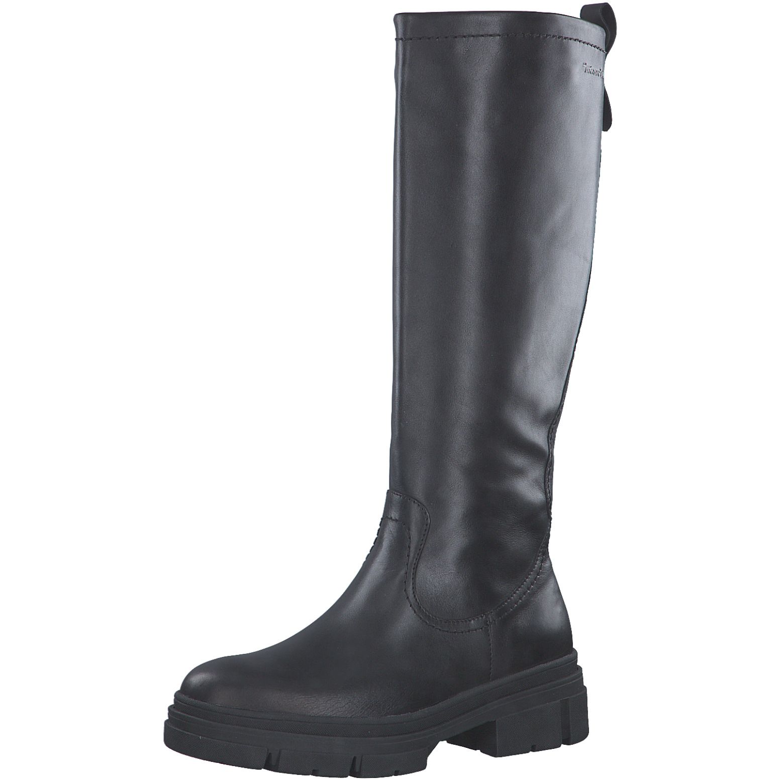 TAMARIS NŐI HOSSZÚSZÁRÚ CSIZMA 1-25622-29 003 BLACK LEATHER