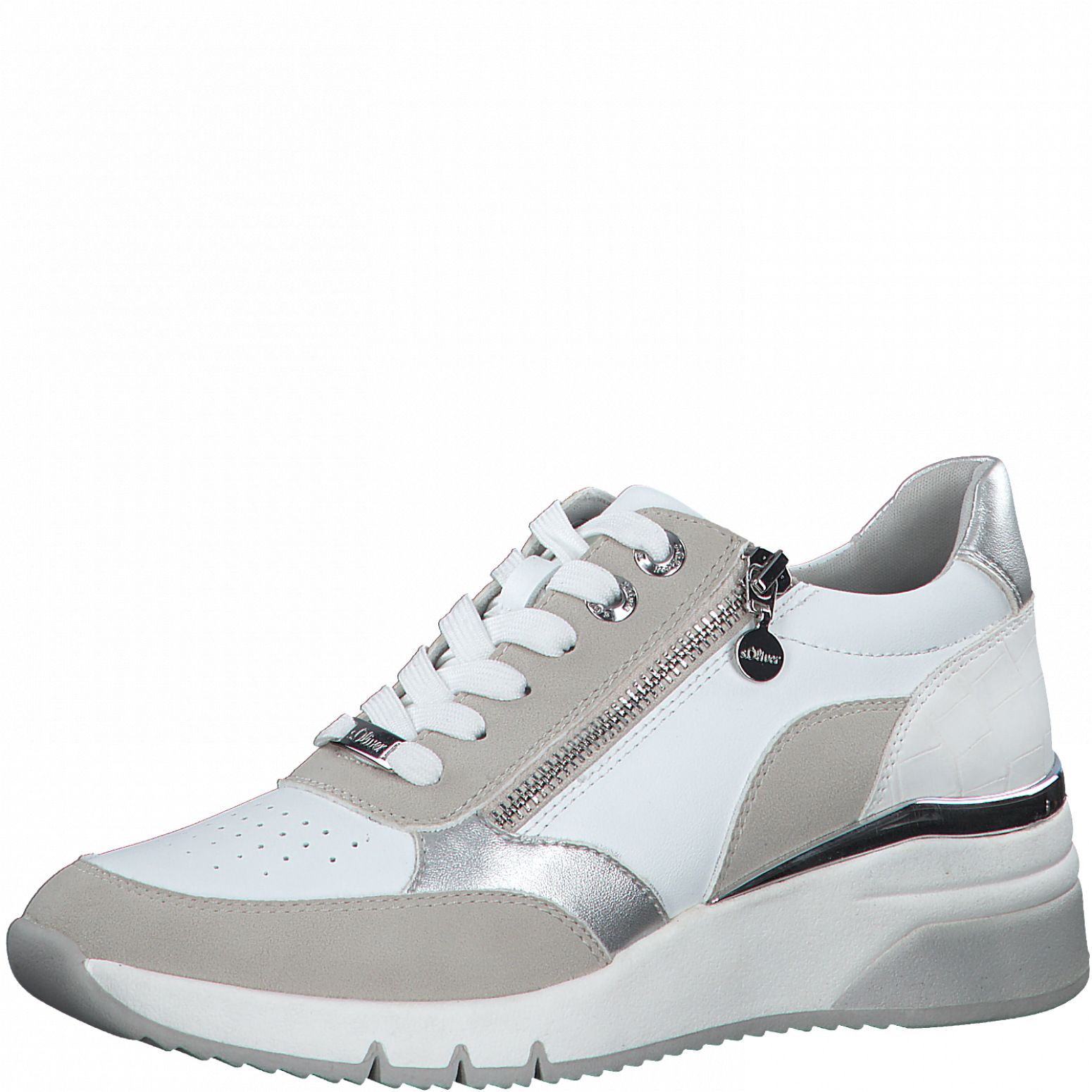 S.Oliver női sportos utcai cipő 5-23609-38  193 WHITE/SILVER