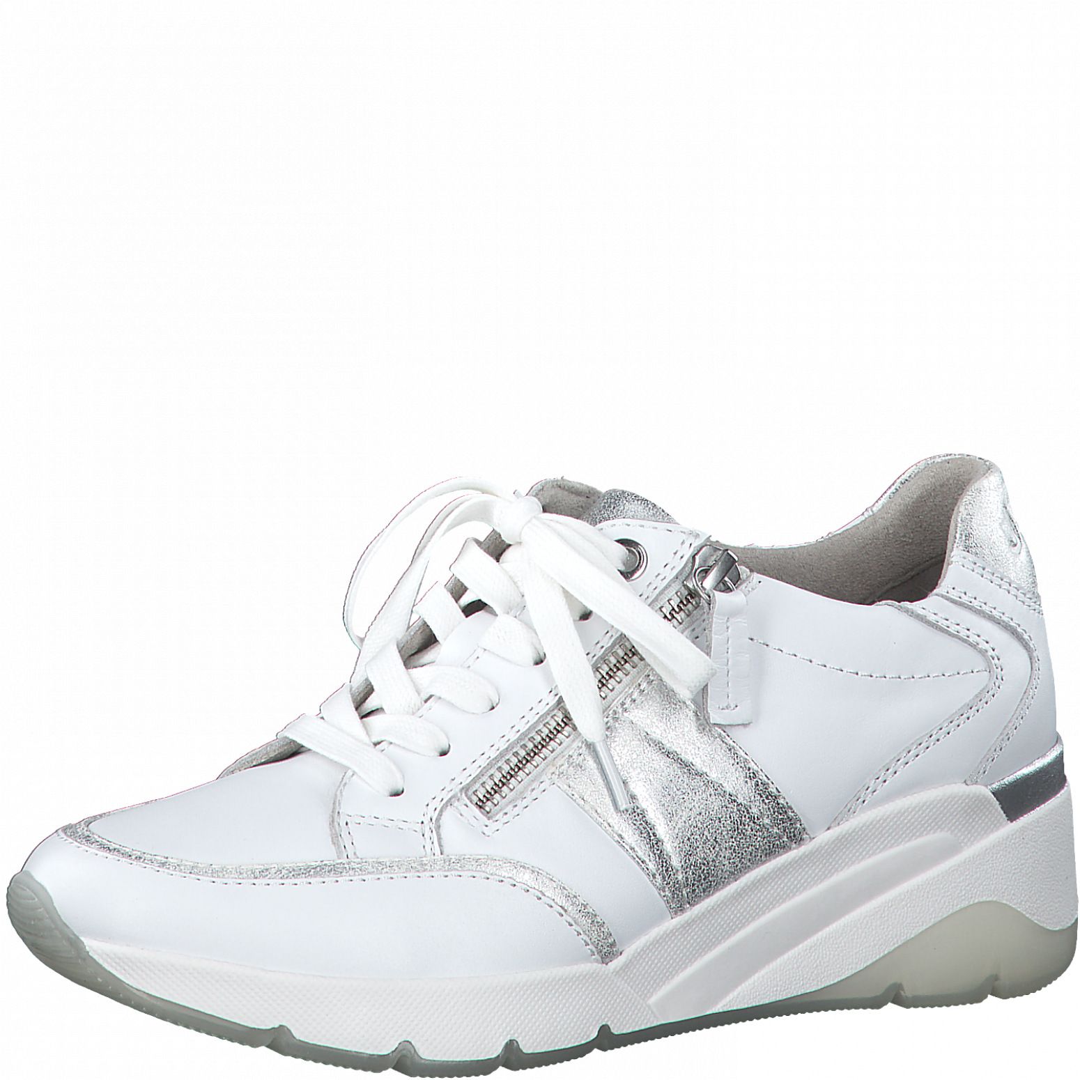 JANA női sportos zárt cipő 8-23703-28 191 WHITE/SILVER