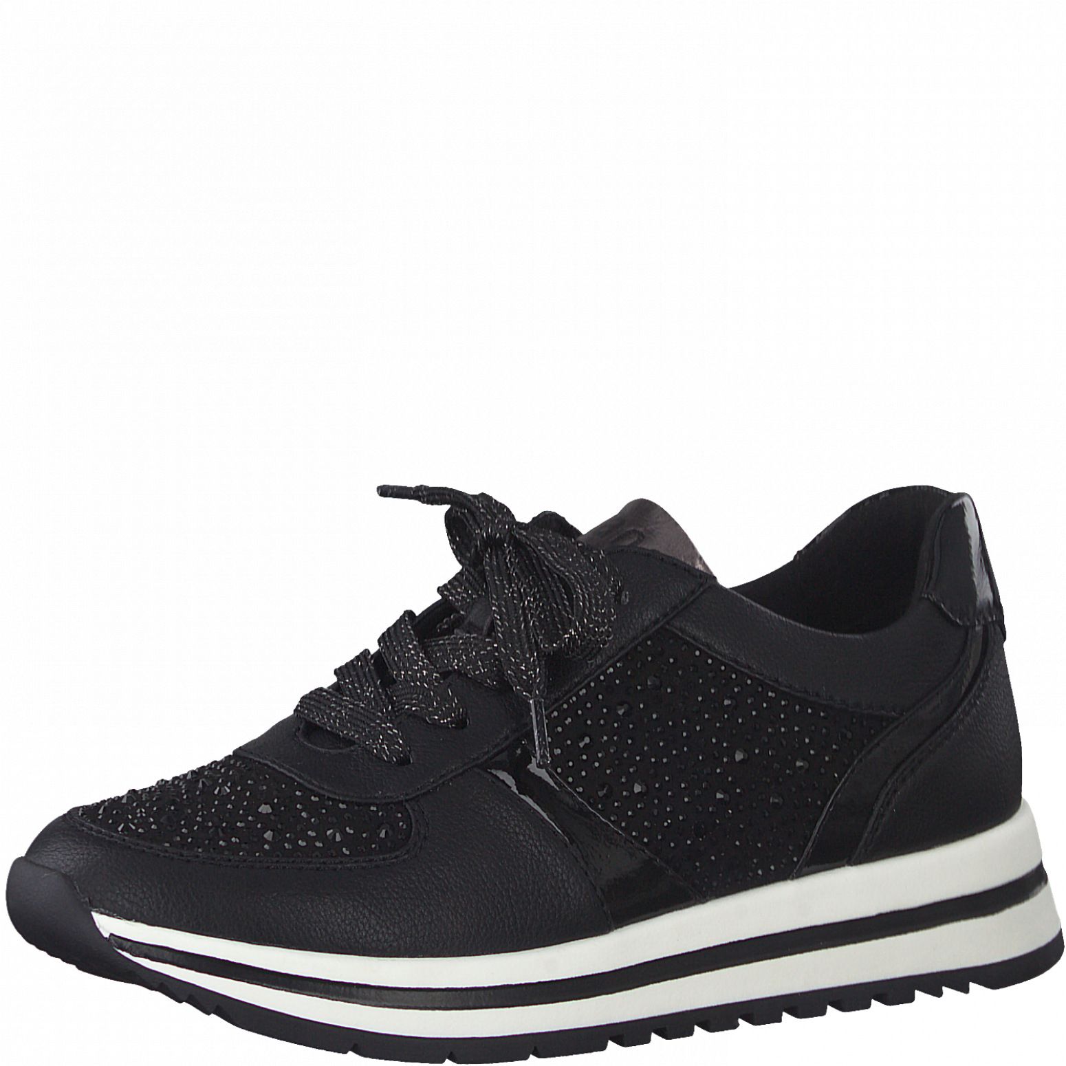 JANA női sportos zárt cipő 8-23734-28 001 BLACK