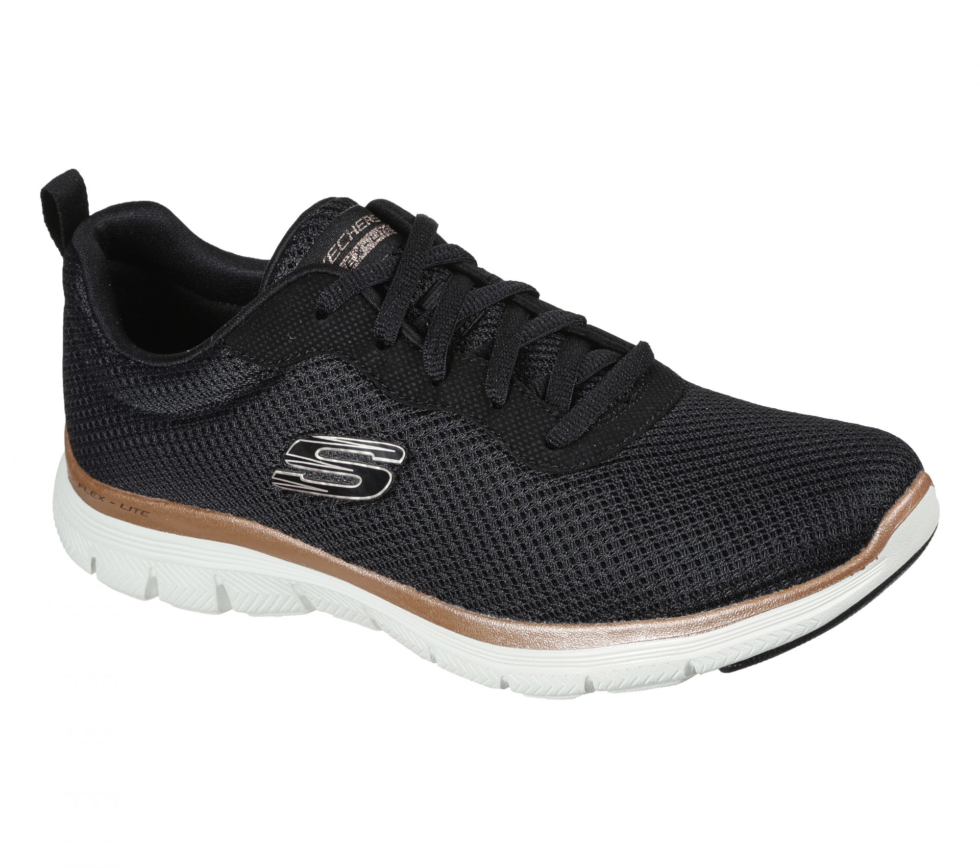 SKECHERS sportos utcai cipő NŐI FLEX APPEAL 3.0 - ELSŐ BETEKINTÉS 149303 BKRK