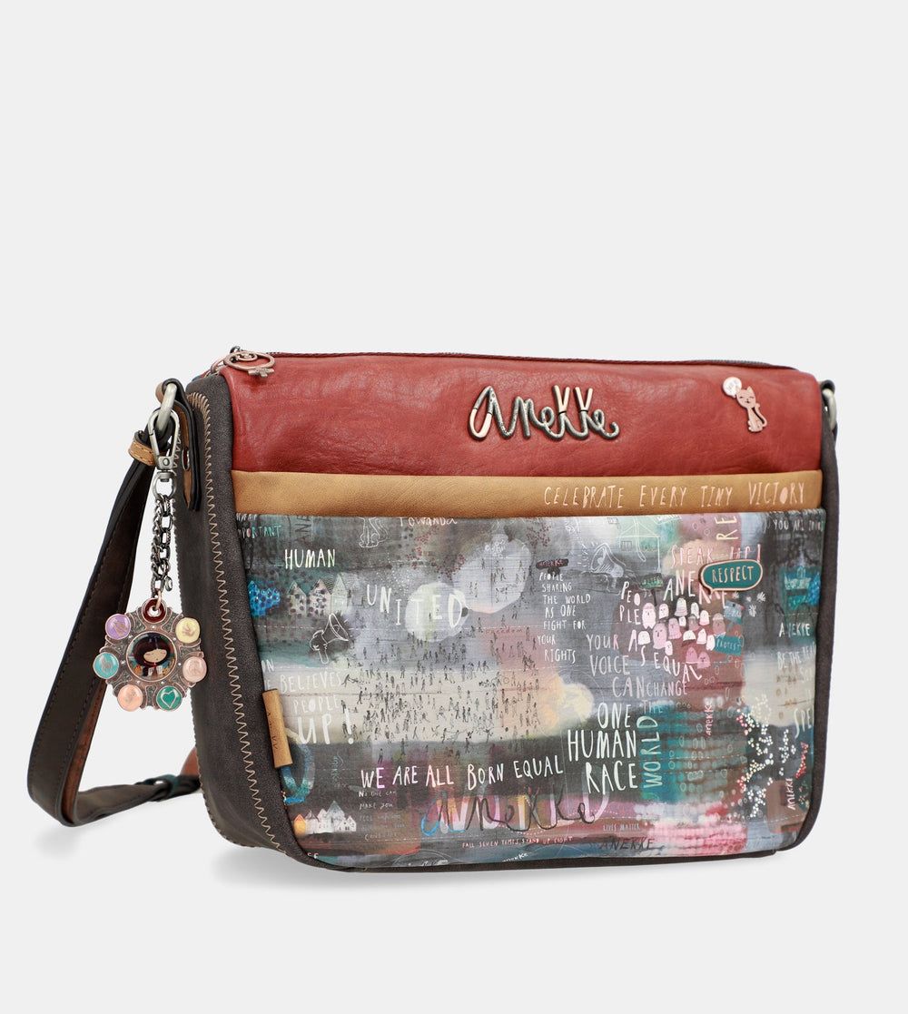 ANEKKE Nagy crossbody táska Respect zsebekkel 35813-050
