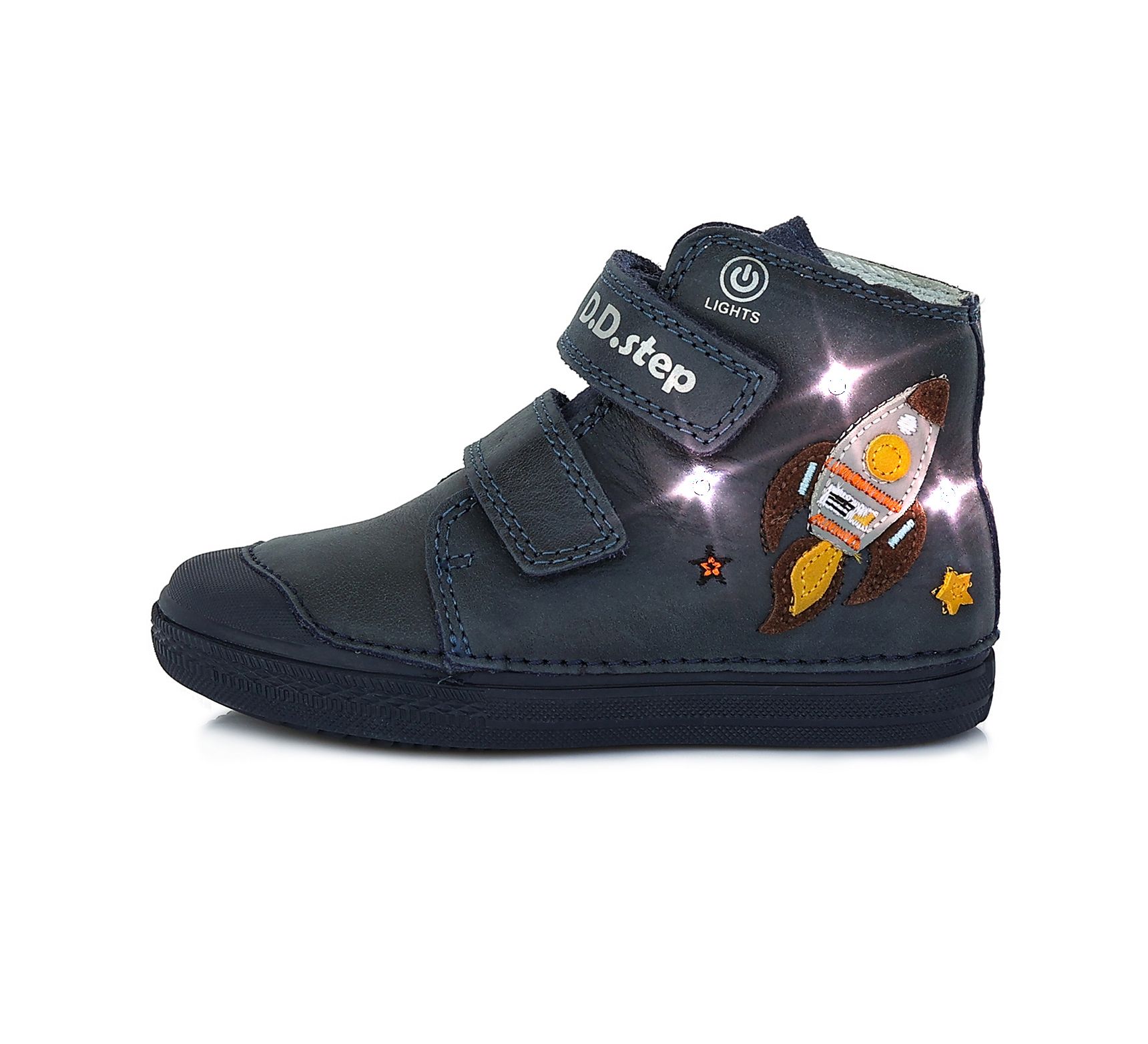 D.D.step bőr száras cipő A049-199BM ROYAL BLUE 25-30 méretben