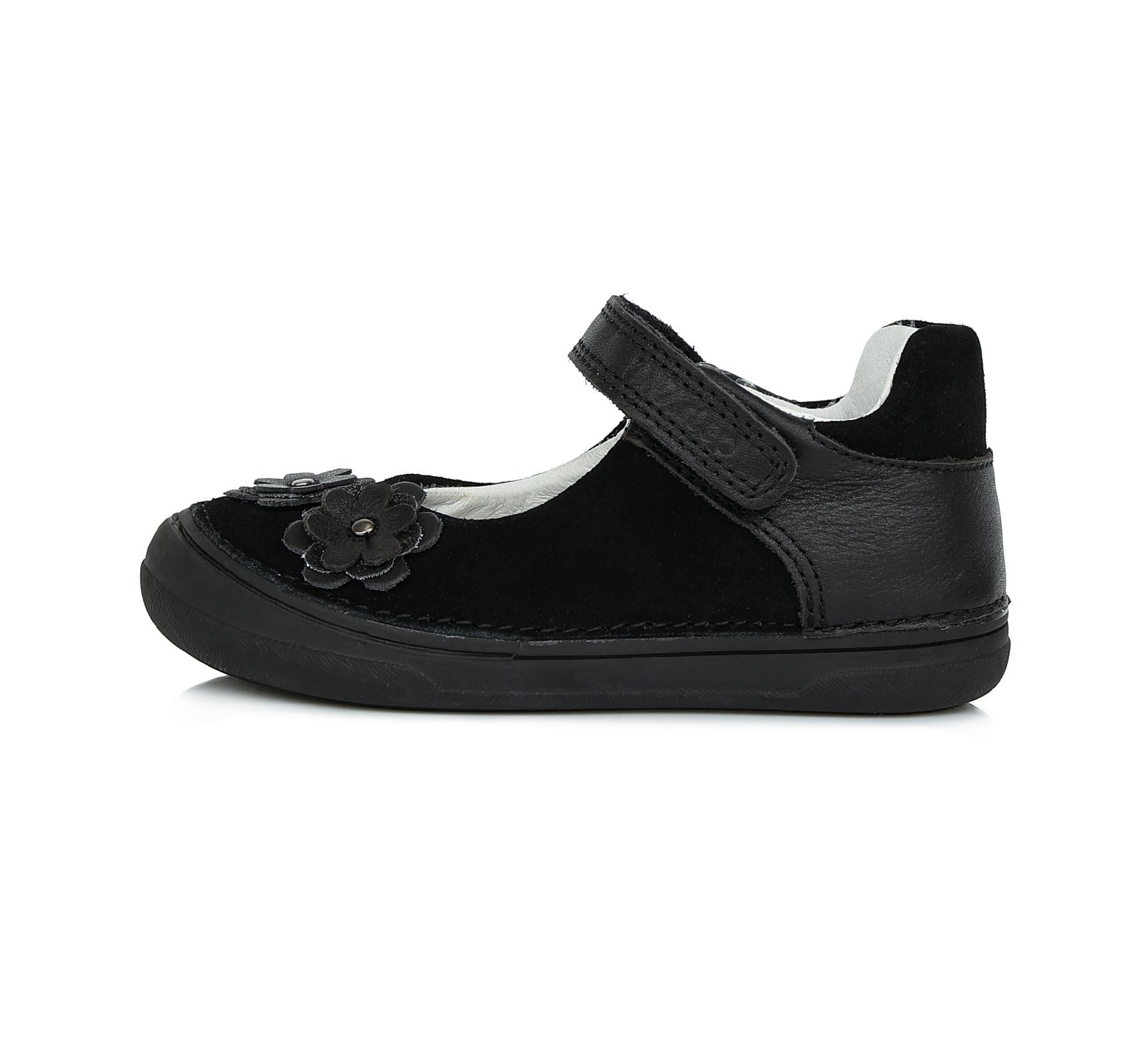 D.D.step bőr balerina cipő H078-177CM BLACK 26-31 méretben 