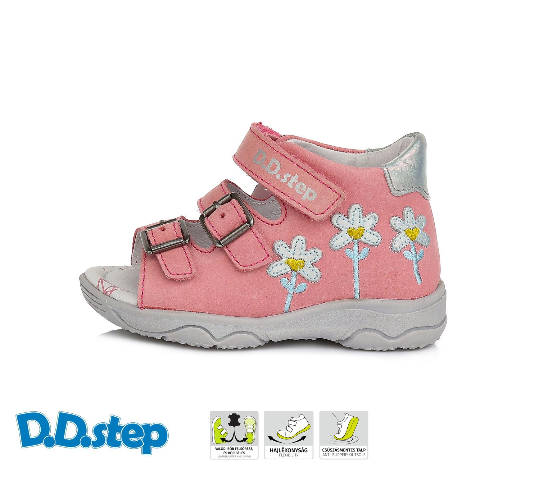 D.D.step szandál AC64-773A DARK PINK 20-25 méretben