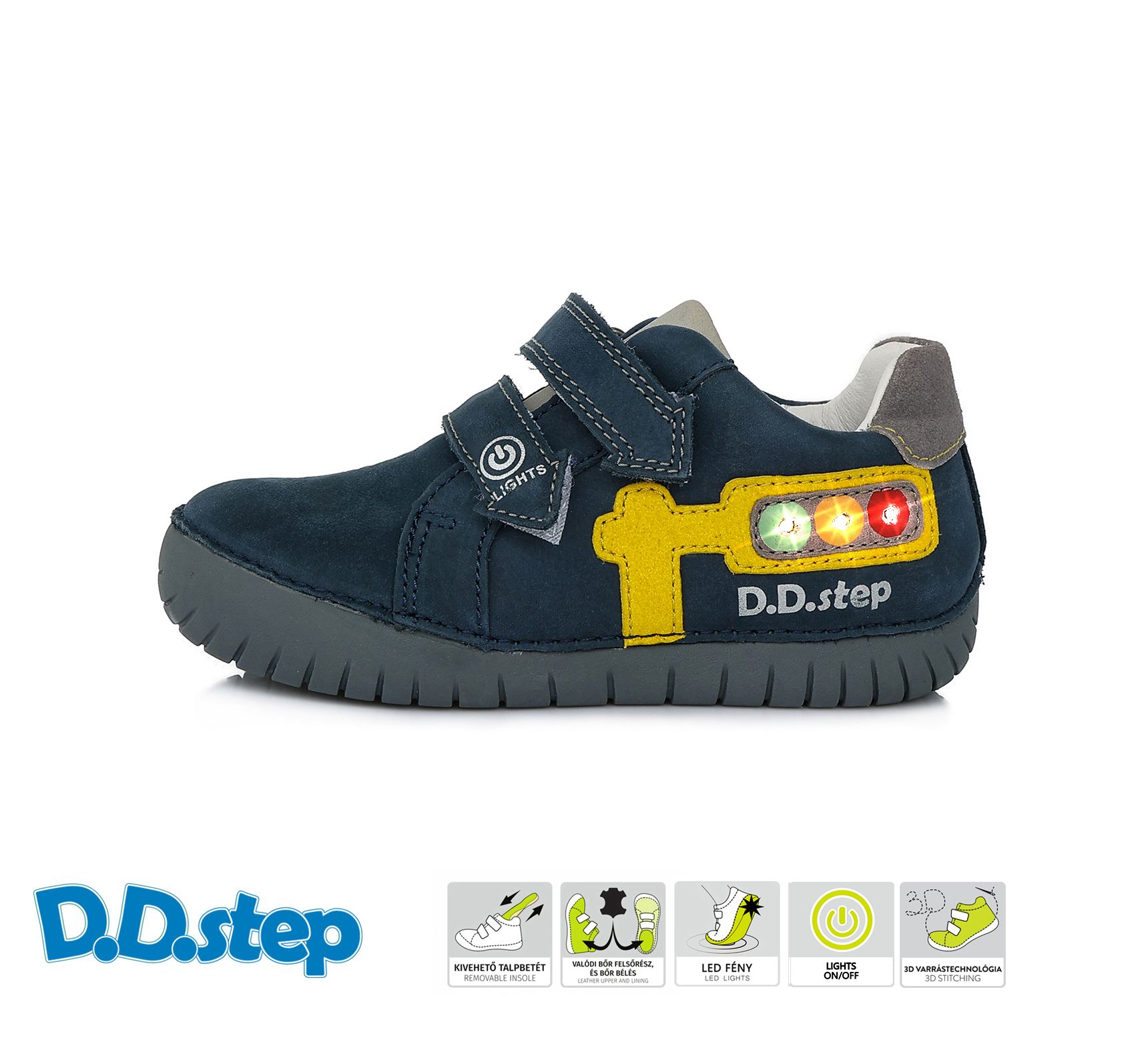 D.D.step bőr félcipő S50-79BM ROYAL BLUE 25-30  méretben