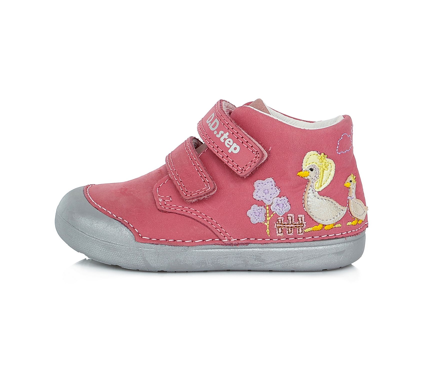 D.D.step bőr száras cipő S066-236a dark pink 20-25  méretben