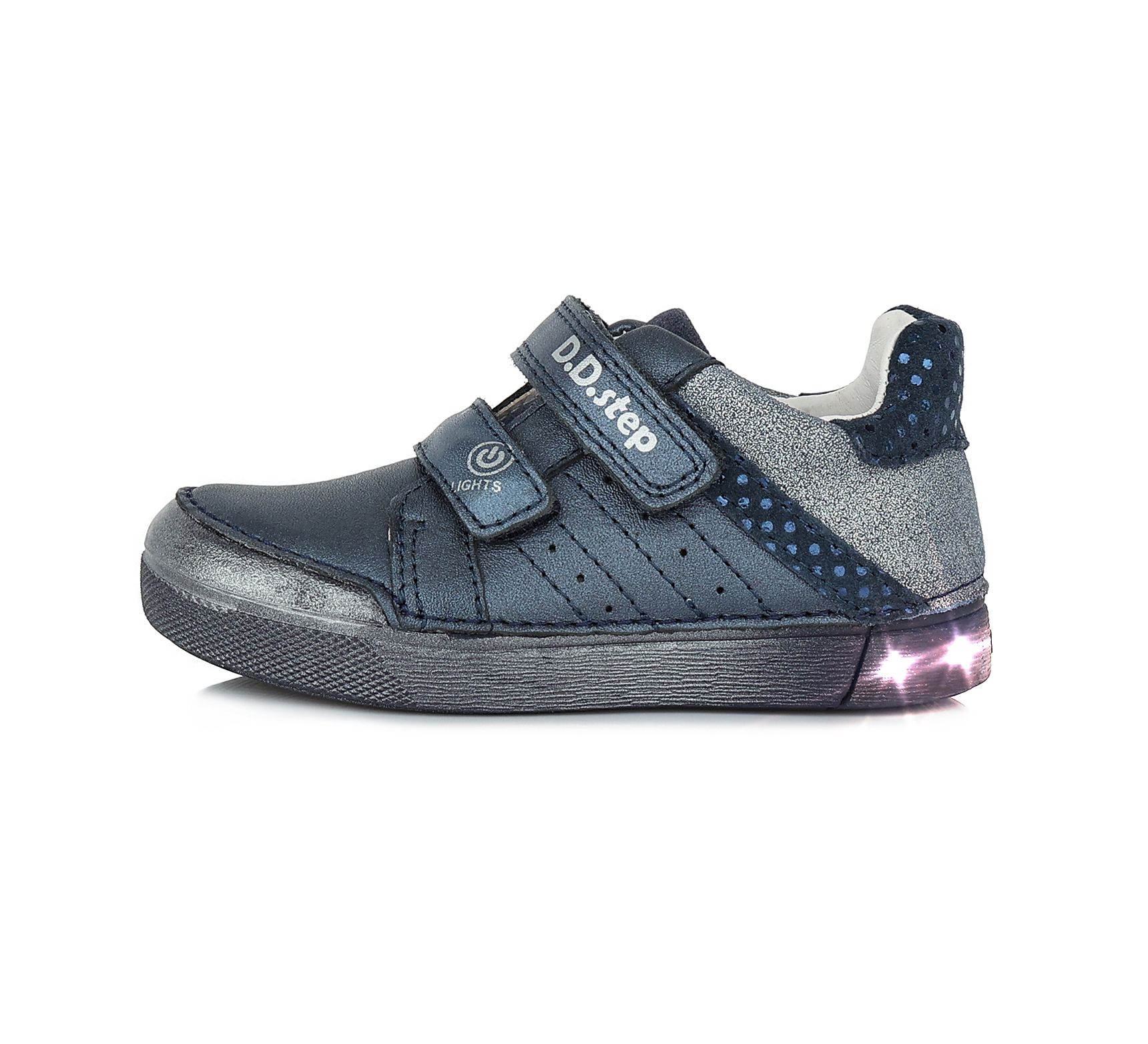 D.D.step bőr félcipő S068-337BL 31-36 MÉRETBEN ROYAL BLUE
