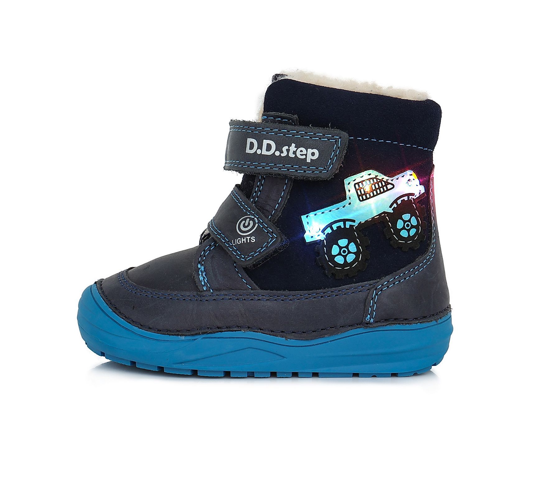 D.D.STEP BŐR FIÚ TÉLI CIPŐ W071-32 ROYAL BLUE 20-25