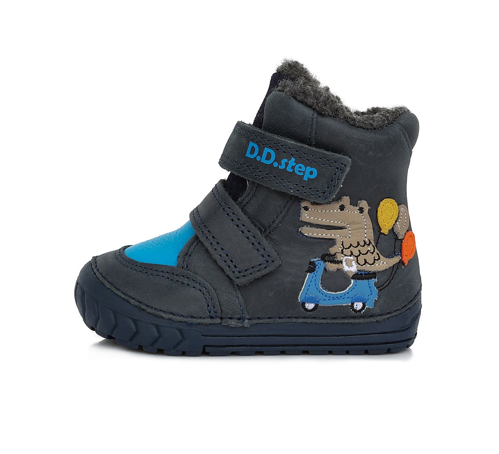 D.D.STEP BŐR FIÚ TÉLI CIPŐ W029-443AY ROYAL BLUE 20-24