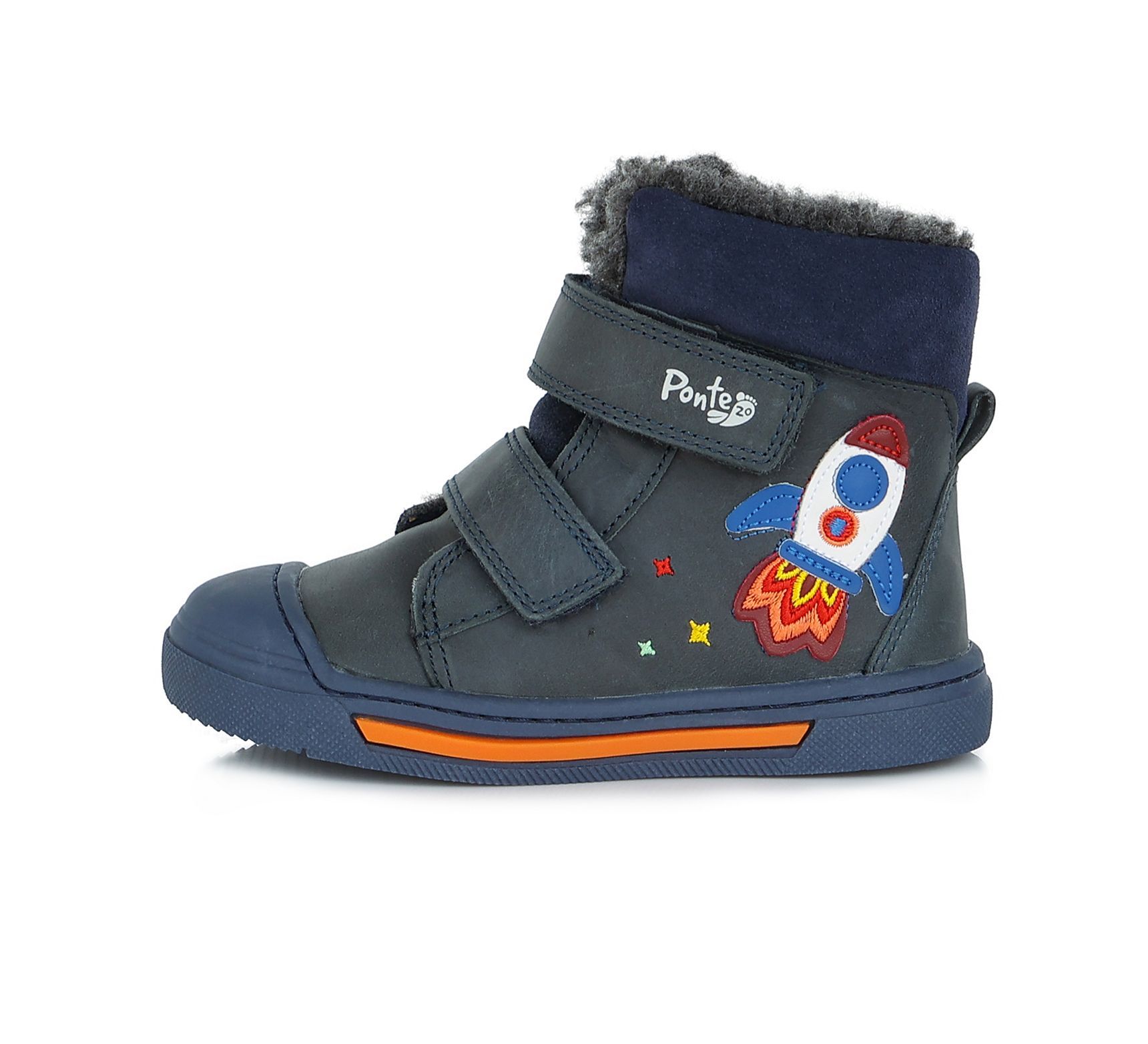 PONTE20 SUPINÁLT FIÚ BŐR TÉLI CIPŐ DA03-1-213A ROYAL BLUE 23-27