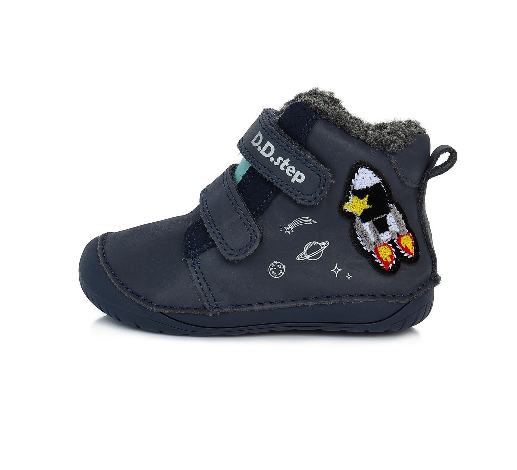 Bélelt bőr bakancs W070-252 ROYAL BLUE 20-25 méretben