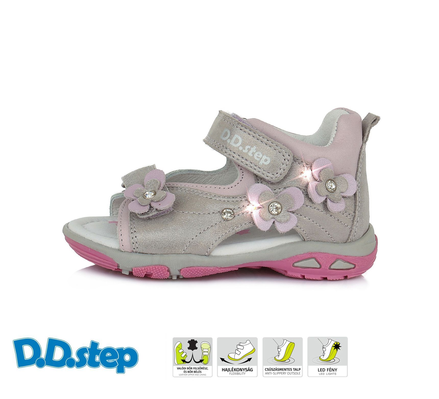 D.D.step szandál AC290-590AM GREY 25-30 méretben