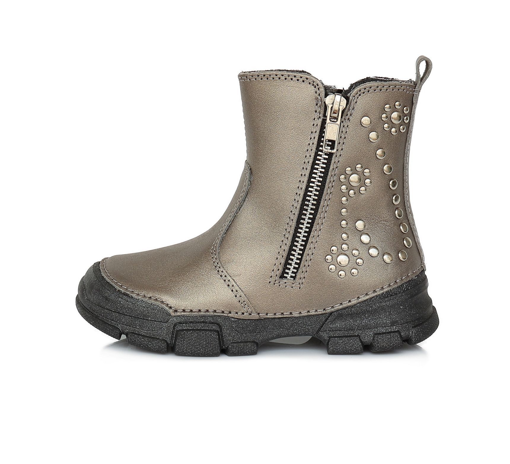 D.D. step bélelt bőr csizma  W056-299AL SILVER 31-36  méretben