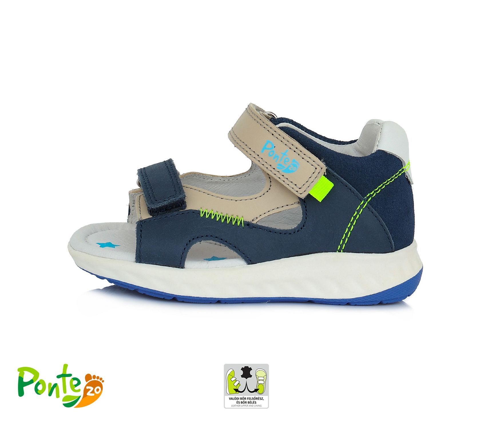 PONTE20 supinált szandál DA05-1-650L  ROYAL BLUE 28-33  méretben