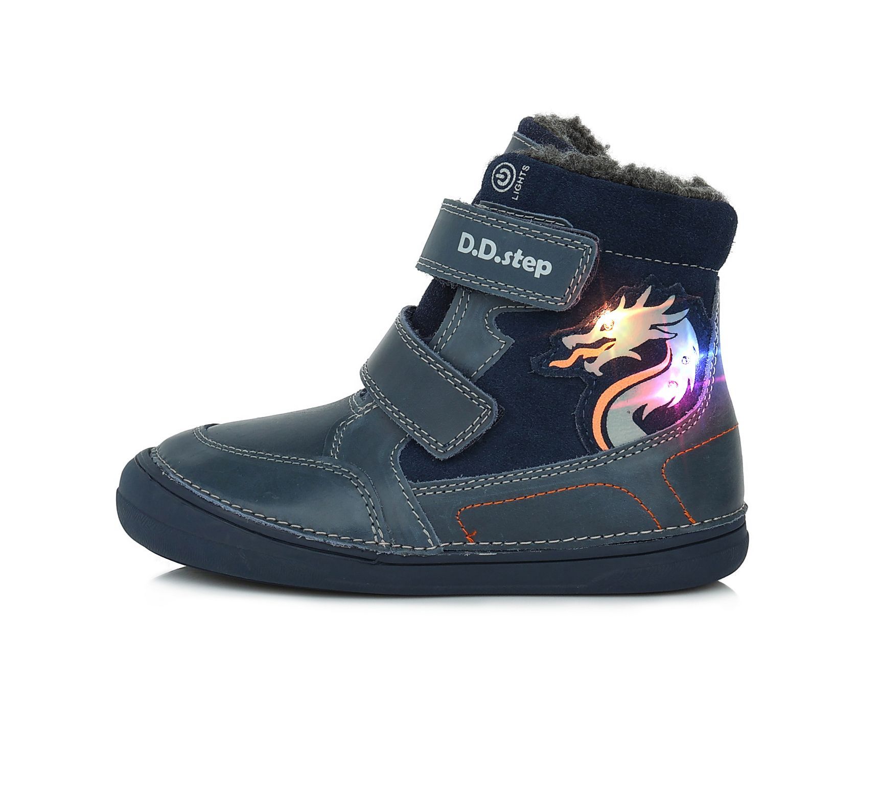 D.D.STEP BŐR FIÚ TÉLI CIPŐ W078-886M ROYAL BLUE 26-31