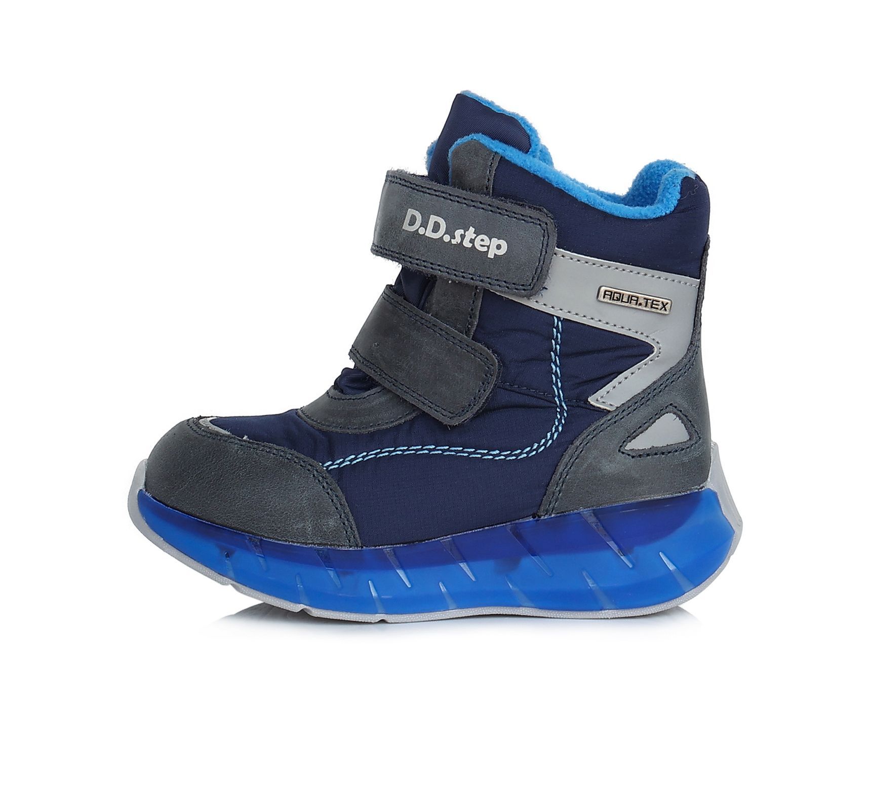 D.D.step vízálló bélelt száras cipő F651-454 ROYAL BLUE 24-29 méretben