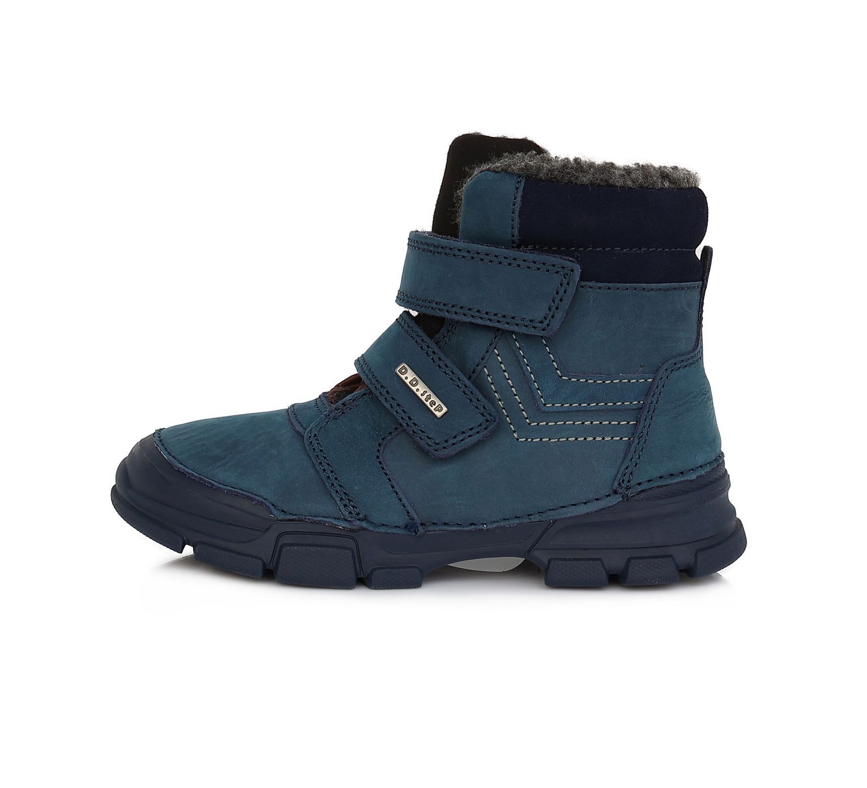 Bélelt bőr bakancs W056-68AM BERMUDA BLUE 25-30  méretben